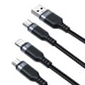 Miniatyrbild 4 av 6: 3in1-kabel USB-A - iPhone Lightning USB-C microUSB Multi-Use 1,2 m svart