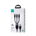Miniatyrbild 5 av 6: 3in1-kabel USB-A - iPhone Lightning USB-C microUSB Multi-Use 1,2 m svart