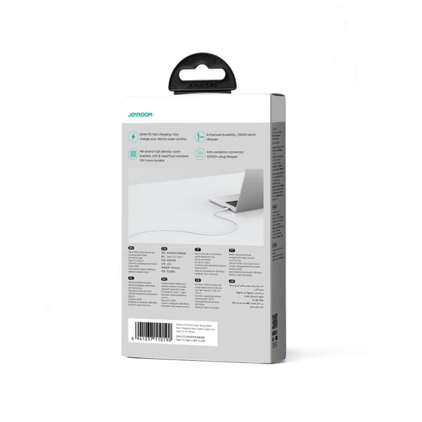 USB-C kabel 60W hurtig overførsel Multi-Color Series 1m hvid