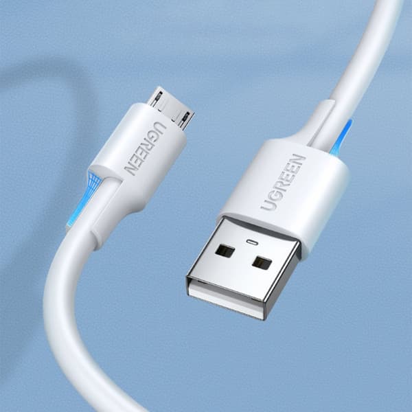 PVC-kabel USB0-A - microUSB 480 Mb/s 1,5m vit