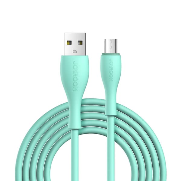 Kaapeli USB-A - microUSB 3A latausilmaisin, 2m vihreä