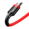 Miniatyrbild 4 av 6: Slitstark flexibel kabel USB microUSB-kabel 1,5A 2M röd