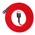 Miniatyrbillede 6 af 6: Holdbart fleksibelt USB-kabel Iphone Lightning QC3.0 1,5A 2M rød