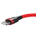 Miniatyrbillede 2 af 6: Holdbart fleksibelt USB-kabel Iphone Lightning QC3.0 1,5A 2M rød
