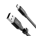 Miniatyrbillede 6 af 6: Fladkabel USB-C USB-kabel med holder 2A 23CM sort