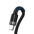 Miniatyrbillede 4 af 6: Holdbart USB-kabel USB-C 40W Quick Charge 3.0 QC 3.0 1m grå-sort