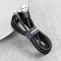 Miniatyrbild 4 av 6: Slitstark nylonkabel USB-C 2A 3M svart och grå