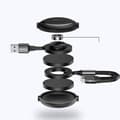 Miniatyrbild 6 av 6: Infällbar kabel 3-i-1 USB microUSB-kabel Iphone Lightning USB-C 3.5A 35cm 120cm svart