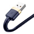Miniatyrbillede 5 af 6: Holdbart nylonkabel USB-kabel Iphone Lightning QC3.0 1,5A 2M blå