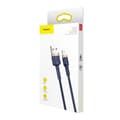 Miniatyrbillede 6 af 6: Holdbart nylonkabel USB-kabel Iphone Lightning QC3.0 1,5A 2M blå