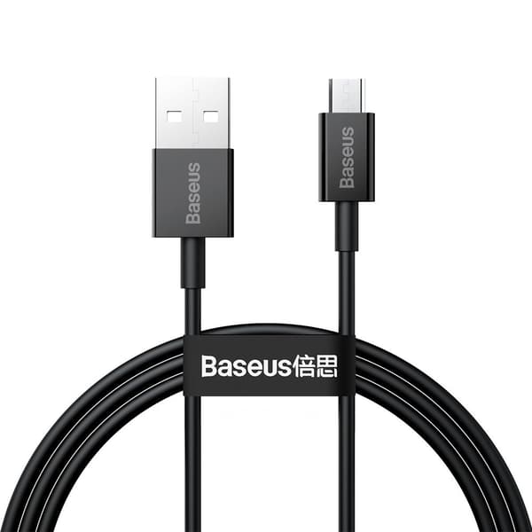 Överlägsen kabel USB microUSB-kabel för snabbladdning 2A 1m svart