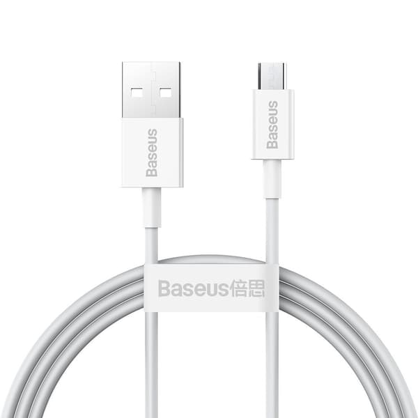 Överlägsen kabel USB microUSB-kabel för snabbladdning 2A 1m vit