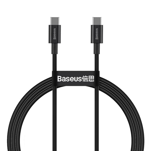 Superior kabel USB-C USB-C Quick Charge FCP 100W 5A 20V 1m sort