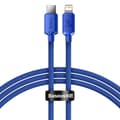 Miniatyrbild 1 av 6: Kabel för snabbladdning och dataöverföring USB-C Iphone Lightning 20W 1,2m blå