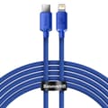 Miniatyrbild 1 av 6: Kabel för snabbladdning och dataöverföring USB-C Iphone Lightning 20W 2m blå