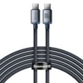 Miniatyrbillede 1 af 6: Kabel til hurtig opladning og dataoverførsel USB-C USB-C 100W 2m sort