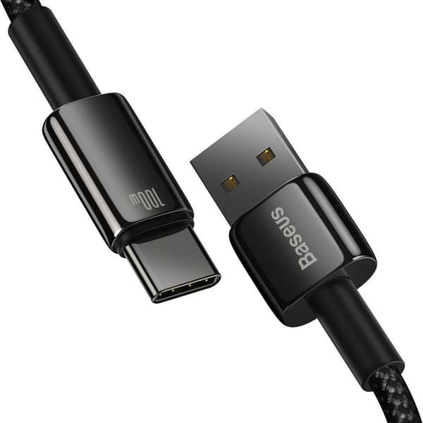 Volfram guldkabel USB-USB-C 480Mb-s 100W 1m svart