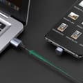 Miniatyrbillede 5 af 6: Vinklet USB - USB-C kabel til QC AFC FCP afspillere 1m - grå