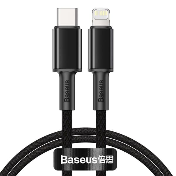 Kabel til iPhone USB-C - Lynhurtig opladning 20W 1m - sort