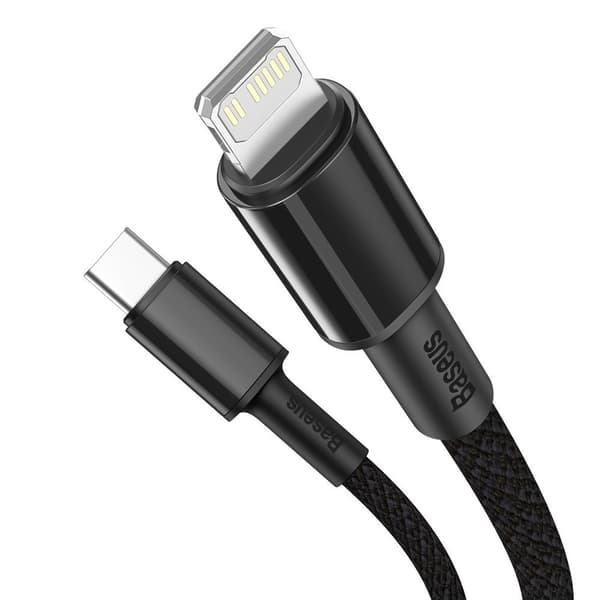 Kabel til iPhone USB-C - Lynhurtig opladning 20W 2m - sort