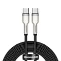 Miniatyrbillede 1 af 6: USB-C - USB-C Cafule Metal Data Strømforsyningskabel 100W 2m - sort