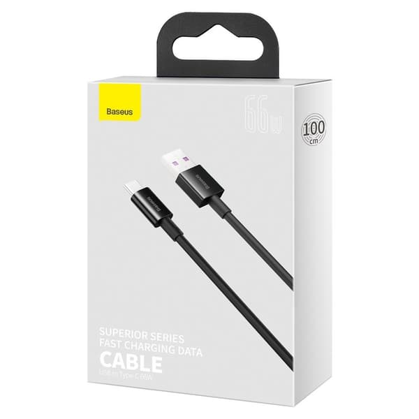 Superior kabel til Huawei USB - USB-C 11V / 6A SuperCharge 1m - sort