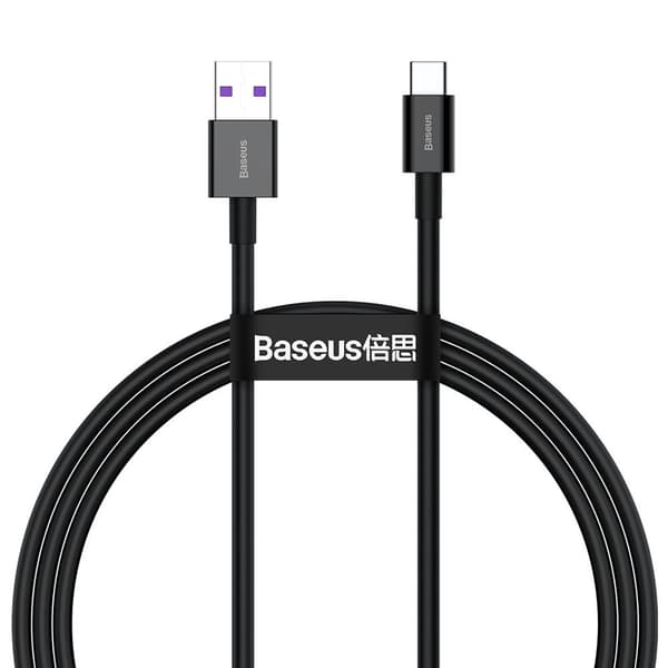 Superior kabel til Huawei USB - USB-C 11V / 6A SuperCharge 1m - sort