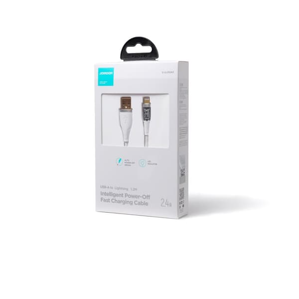 Kabel med intelligent switch USB-A - iPhone Lightning 1,2m - hvid