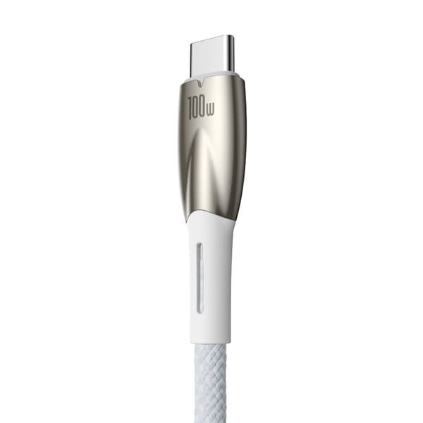 Glimmer USB-A - USB-C hurtigopladningskabel 1m - hvid