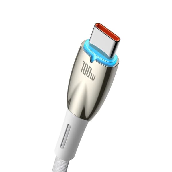 Glimmer USB-A - USB-C hurtigopladningskabel 1m - hvid