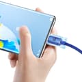 Miniatyrbild 4 av 6: USB - USB-C-kabel för snabb laddning och dataöverföring, 2m blå