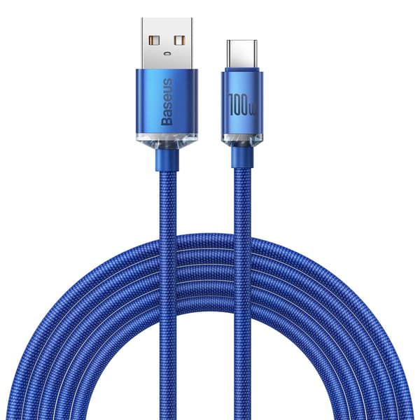 USB - USB-C-kabel för snabb laddning och dataöverföring, 2m blå