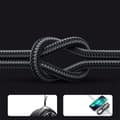 Miniatyrbild 4 av 6: Flätad kabel för iPhone USB-C - Lightning PD 20W 1,2m svart