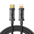 Miniatyrbild 1 av 6: Flätad kabel för iPhone USB-C - Lightning PD 20W 1,2m svart