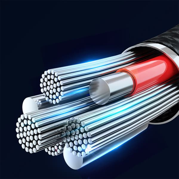 Flettet kabel til iPhone USB-C - Lightning PD 20W 2m blå