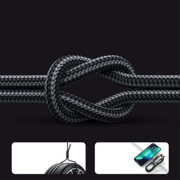 Flettet kabel til iPhone USB-C - Lightning PD 20W 2m blå