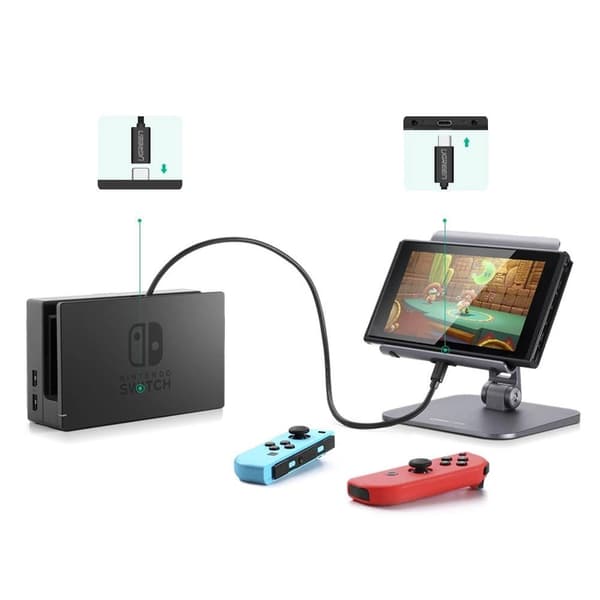 USB-C 3.1 kabelförlängningskabel 0,5m svart