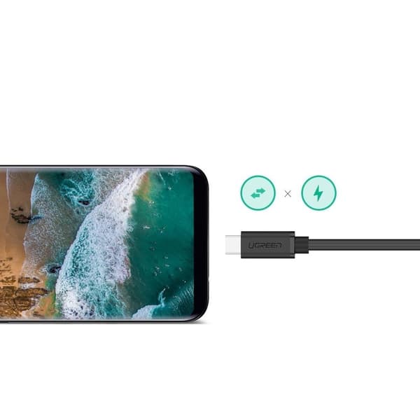 USB-C 3.1 kabelförlängningskabel 0,5m svart