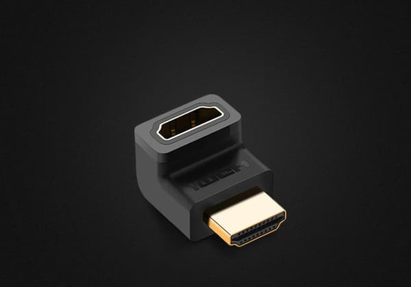 Vinkelstik til HDMI-kabel, sort