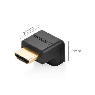 Vinkelstik til HDMI-kabel, sort