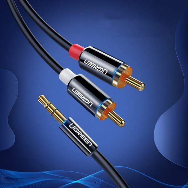 Kaapeli-äänikaapeli 3,5 mm minijakki - 2RCA 2m musta