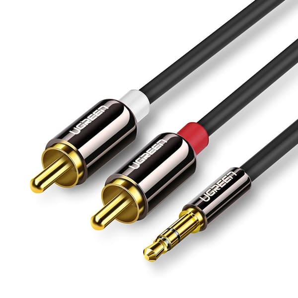 Kaapeli-äänikaapeli 3,5 mm minijakki - 2RCA 2m musta