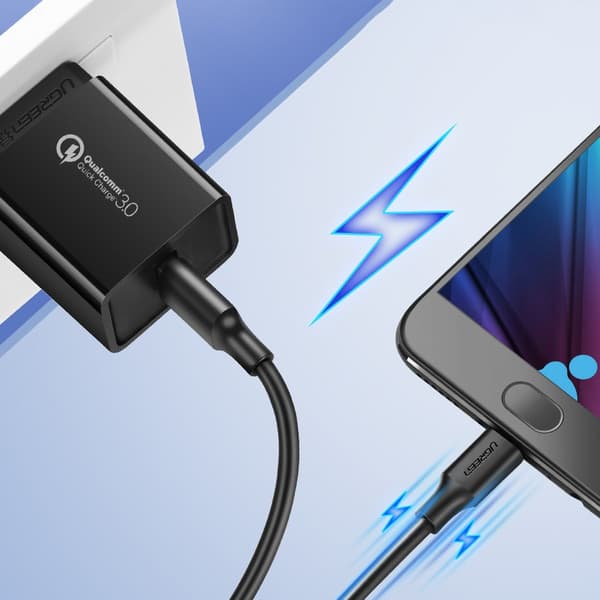 USB-kaapeli - micro USB 2.4A 480Mbps 1.5m musta