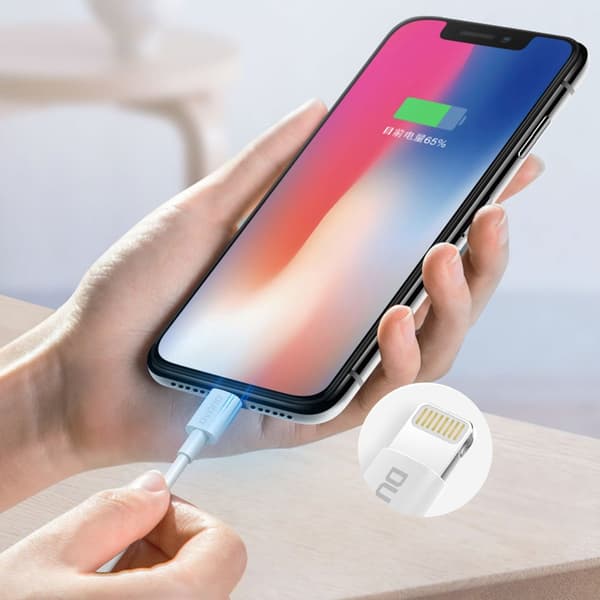 Kabel för iPhone USB - Lightning 3A 1m vit