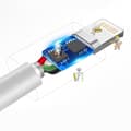 Miniatyrbild 6 av 6: Kabel för iPhone USB - Lightning 3A 1m vit