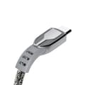Miniatyrbild 3 av 6: Slitstark flätad USB - mikro USB-kabel 5A 1m grå