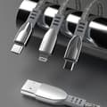 Miniatyrbild 6 av 6: Slitstark flätad USB - mikro USB-kabel 5A 1m grå