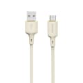 Miniatyrbillede 1 af 4: Forstærket kabel SR USB-A - USB-C 5A 1m beige