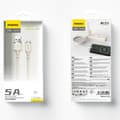 Miniatyrbild 4 av 4: Förstärkt kabel för iPhone SR USB-A - Lightning 5A 1m, beige