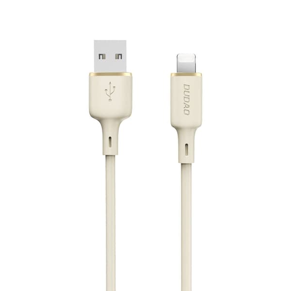 Förstärkt kabel för iPhone SR USB-A - Lightning 5A 1m, beige